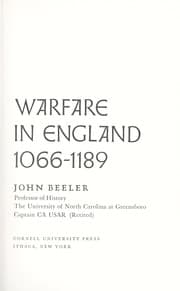 Cover of Warfare in England, 1066-1189