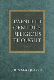 Cover of Twentieth-century religious thought
