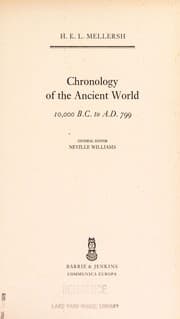 Cover of Chronology of the ancient world, 10,000 B.C. to A.D. 799