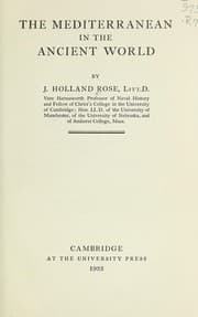 Cover of The Mediterranean in the ancient world