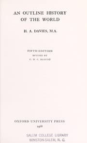 Cover of An outline history of the world