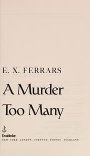 Cover of A Murder Too Many