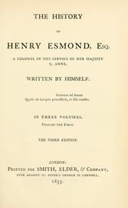 Cover of History of Henry Esmond, Esq