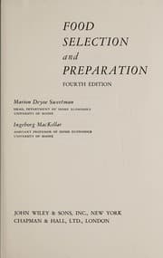Cover of Food selection and preparation