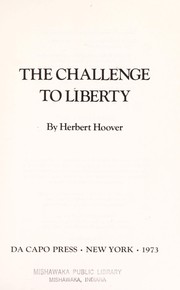 Cover of The challenge to liberty
