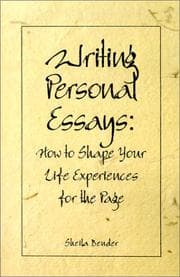 Cover of Writing personal essays