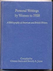 Cover of Personal writings by women to 1900