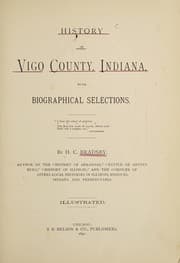Cover of History of Vigo County, Indiana