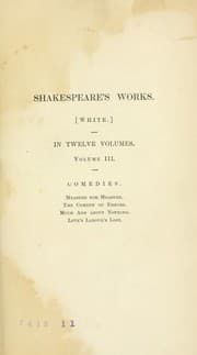Cover of Plays (Comedy of Errors / Love's Labour's Lost / Measure for Measure / Much Ado About Nothing)