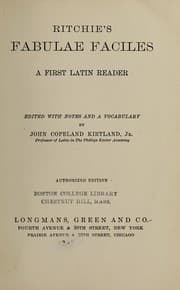 Cover of Ritchie's fabulae faciles