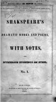 Cover of The Dramatic Works and Poems of William Shakspeare in Two Volumes. I (All's Well That Ends Well / As You Like It / Comedy of Errors / King Henry IV. Part 1 / King Henry IV. Part 2 / King Henry V / King John / King Richard II / Love's Labour's Lost / MacBeth / Measure for Measure / Merchant of Venice / Merry Wives of Windsor / Midsummer Night's Dream / Much Ado About Nothing / Taming of the Shrew / Tempest / Twelfth Night / Two Gentlemen of Verona / Winter's Tale)