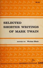 Cover of Selected Shorter Writings of Mark Twain