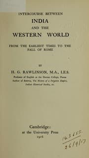 Cover of Intercourse between India and the western world from the earlist times to the fall of Rome