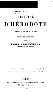 Cover of Histoire d'Hérodote