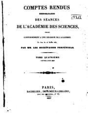 Cover of Comptes rendus hebdomadaires des séances de l'Académie des sciences