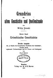 Cover of Grundriss der alten Geschichte und Quellenkunde