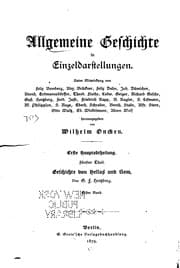 Cover of Allgemeine Geschichte in Einzeldarstellingen..