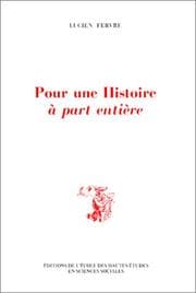 Cover of Pour une histoire à part entière