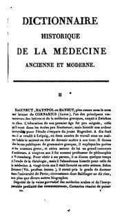 Cover of Dictionnaire historique de la médecine ancienne et moderne, ou Précis de l'histoire générale ..