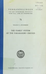 Cover of The family system of the Paramaribo Creoles
