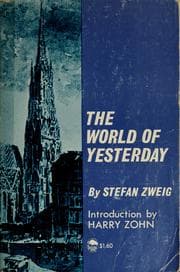 Cover of Die Welt von Gestern