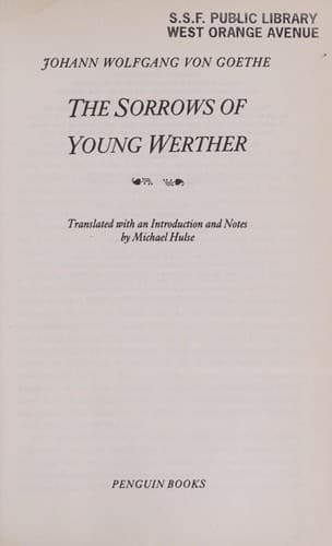Cover of The Sorrows of Young Werther