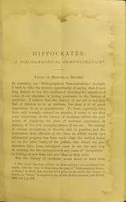 Cover of Hippocrates