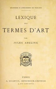 Cover of Lexique des termes d'art