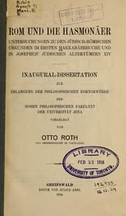 Cover of Rom und die Hasmonäer