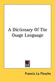 Cover of A dictionary of the Osage language