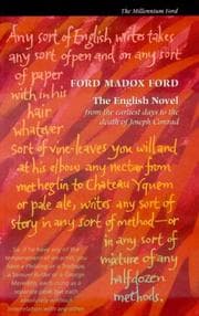 Cover of The English novel, from the earliest days to the death of Joseph Conrad