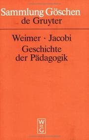 Cover of Geschichte der Pädagogik