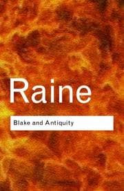 Cover of Blake and antiquity