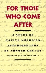 Cover of For those who come after
