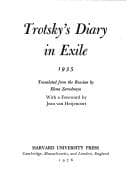 Cover of Diary in exile, 1935