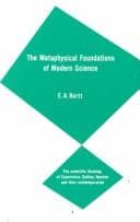 Cover of The metaphysical foundations of modern physical science