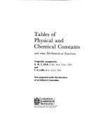 Cover of Tables of physical and chemical constants and some mathematical functions