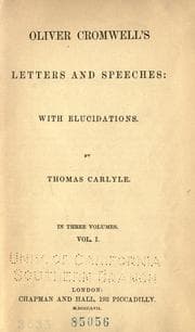 Cover of Oliver Cromwell's letters and speeches