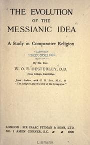 Cover of The evolution of the Messianic idea