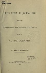 Cover of Fifty Years in Journalism Embracing Recollections and Personal Experiences With an Autobiography
