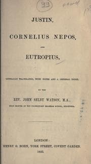 Cover of Justin, Cornelius Nepos, and Eutropius