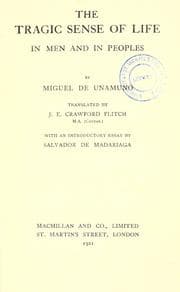 Cover of Del sentimiento trágico de la vida en los hombres y en los pueblos