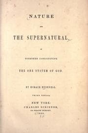 Cover of Nature and the supernatural, as together constituting the one system of God