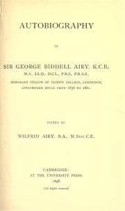Cover of Autobiography of Sir George Biddell Airy