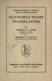 Cover of Old world traits transplanted