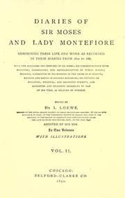 Cover of Diaries of Sir Moses and Lady Montefiore