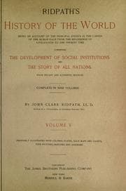 Cover of Ridpath's history of the world