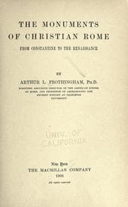 Cover of The monuments of Christian Rome from Constantine to the Renaissance
