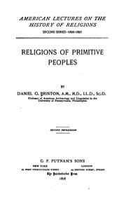 Cover of Religions of primitive peoples