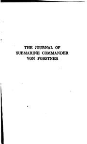 Cover of The journal of submarine commander von Forstner